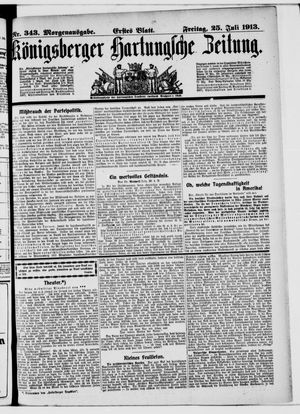 Königsberger Hartungsche Zeitung vom 25.07.1913