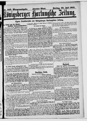 Königsberger Hartungsche Zeitung vom 25.07.1913