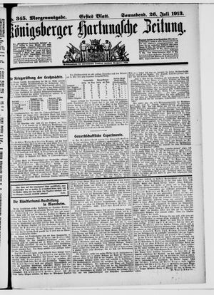 Königsberger Hartungsche Zeitung vom 26.07.1913