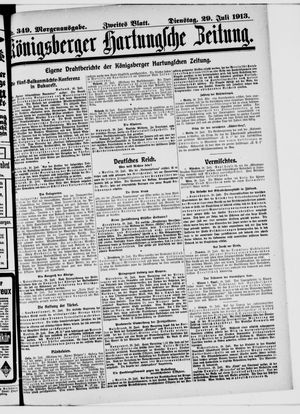 Königsberger Hartungsche Zeitung vom 29.07.1913