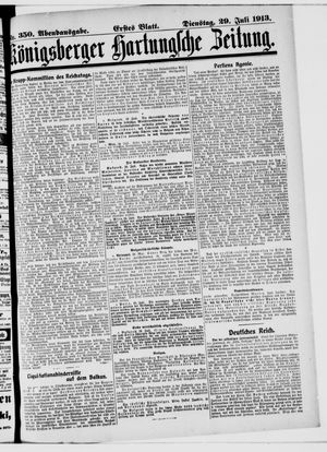 Königsberger Hartungsche Zeitung vom 29.07.1913