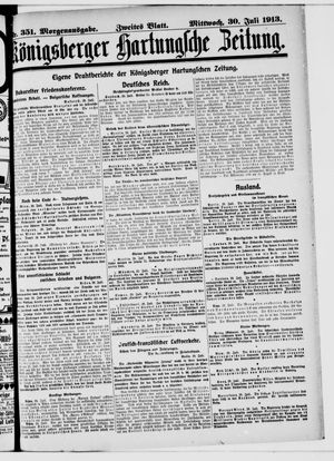 Königsberger Hartungsche Zeitung vom 30.07.1913