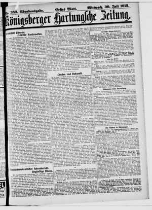 Königsberger Hartungsche Zeitung vom 30.07.1913