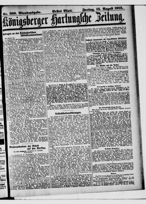 Königsberger Hartungsche Zeitung vom 15.08.1913