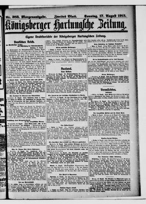Königsberger Hartungsche Zeitung vom 17.08.1913