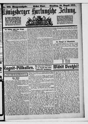 Königsberger Hartungsche Zeitung vom 19.08.1913