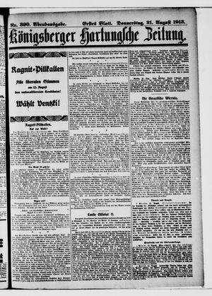 Königsberger Hartungsche Zeitung vom 21.08.1913