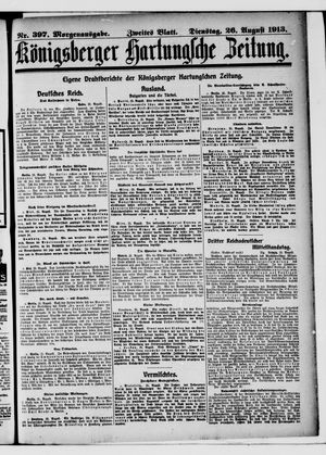 Königsberger Hartungsche Zeitung vom 26.08.1913