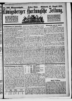 Königsberger Hartungsche Zeitung vom 27.08.1913