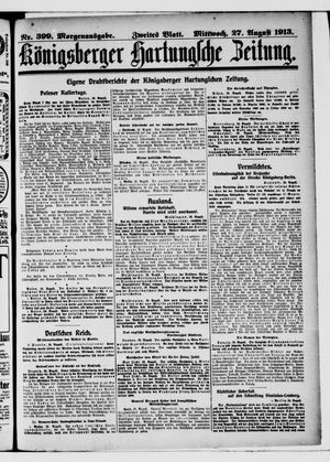 Königsberger Hartungsche Zeitung vom 27.08.1913
