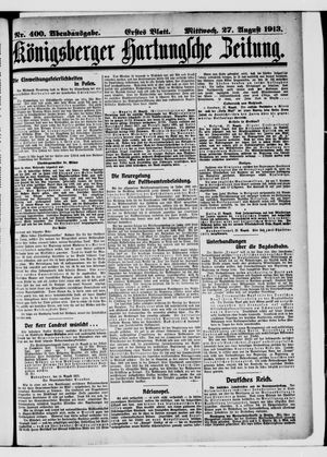 Königsberger Hartungsche Zeitung vom 27.08.1913