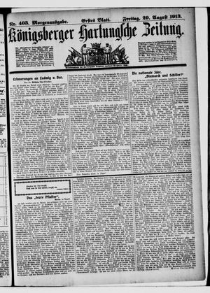Königsberger Hartungsche Zeitung vom 29.08.1913