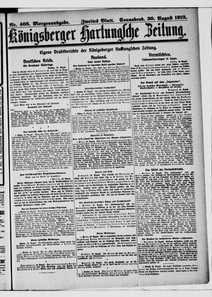 Königsberger Hartungsche Zeitung vom 30.08.1913