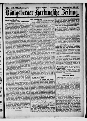 Königsberger Hartungsche Zeitung vom 02.09.1913