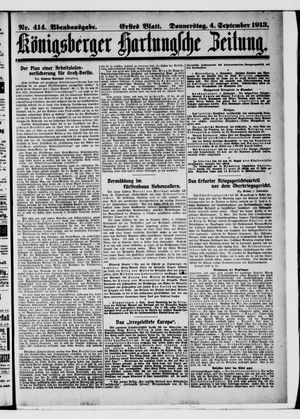 Königsberger Hartungsche Zeitung vom 04.09.1913