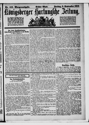 Königsberger Hartungsche Zeitung vom 05.09.1913