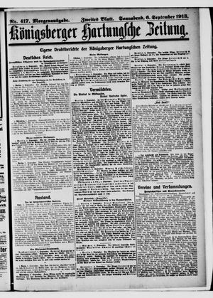 Königsberger Hartungsche Zeitung vom 06.09.1913