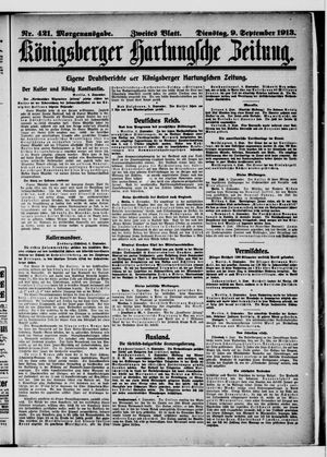 Königsberger Hartungsche Zeitung vom 09.09.1913