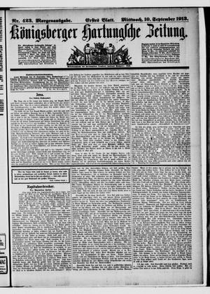 Königsberger Hartungsche Zeitung vom 10.09.1913