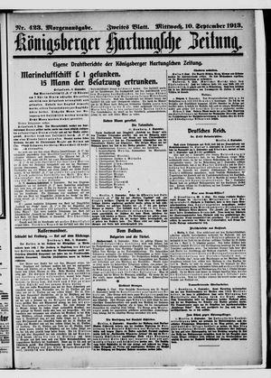 Königsberger Hartungsche Zeitung vom 10.09.1913