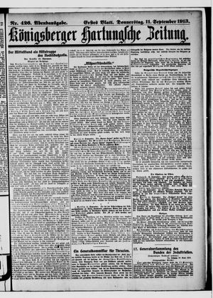 Königsberger Hartungsche Zeitung vom 11.09.1913