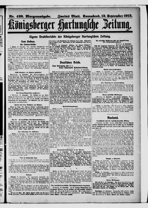 Königsberger Hartungsche Zeitung vom 13.09.1913
