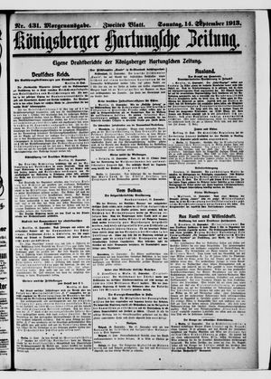 Königsberger Hartungsche Zeitung vom 14.09.1913