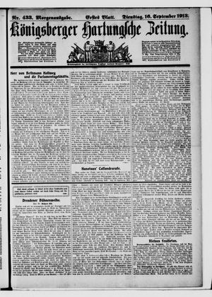 Königsberger Hartungsche Zeitung vom 16.09.1913