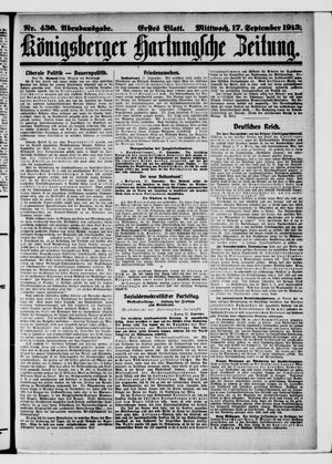 Königsberger Hartungsche Zeitung vom 17.09.1913