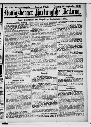 Königsberger Hartungsche Zeitung vom 19.09.1913