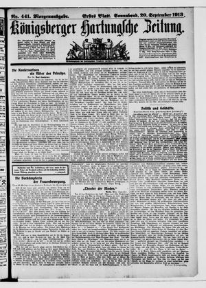 Königsberger Hartungsche Zeitung vom 20.09.1913