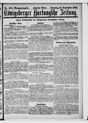 Königsberger Hartungsche Zeitung vom 21.09.1913
