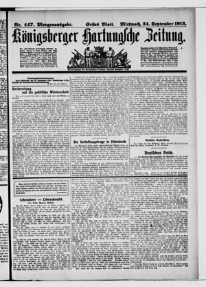 Königsberger Hartungsche Zeitung vom 24.09.1913