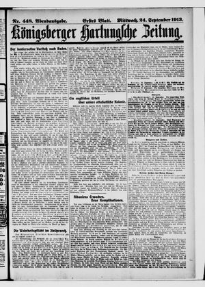 Königsberger Hartungsche Zeitung vom 24.09.1913