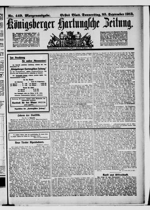 Königsberger Hartungsche Zeitung vom 25.09.1913