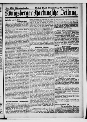 Königsberger Hartungsche Zeitung vom 25.09.1913