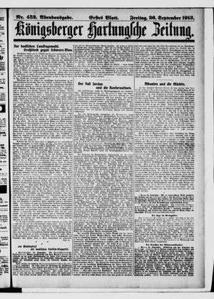 Königsberger Hartungsche Zeitung vom 26.09.1913