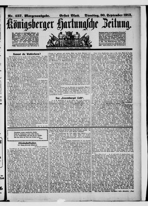 Königsberger Hartungsche Zeitung vom 30.09.1913