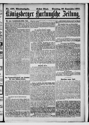 Königsberger Hartungsche Zeitung vom 30.09.1913