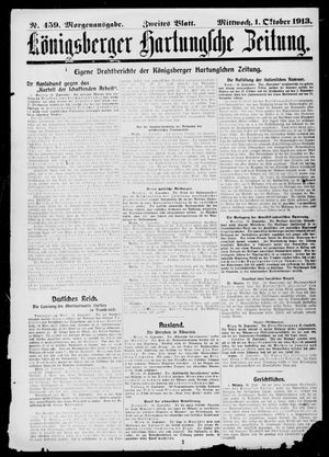 Königsberger Hartungsche Zeitung vom 01.10.1913