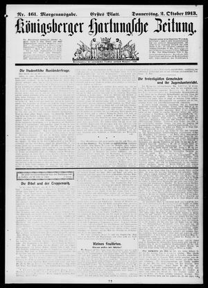 Königsberger Hartungsche Zeitung vom 02.10.1913