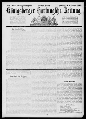 Königsberger Hartungsche Zeitung vom 03.10.1913