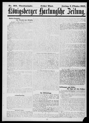 Königsberger Hartungsche Zeitung vom 03.10.1913
