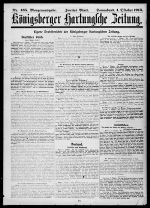 Königsberger Hartungsche Zeitung on Oct 4, 1913