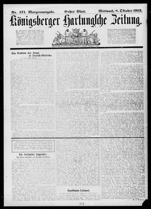 Königsberger Hartungsche Zeitung vom 08.10.1913