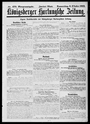 Königsberger Hartungsche Zeitung vom 09.10.1913