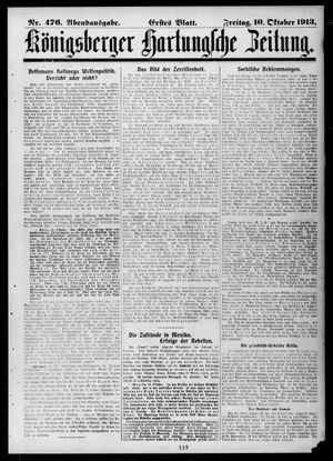 Königsberger Hartungsche Zeitung vom 10.10.1913