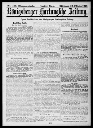 Königsberger Hartungsche Zeitung vom 22.10.1913