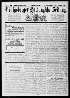 Königsberger Hartungsche Zeitung vom 25.10.1913