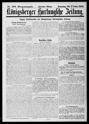 Königsberger Hartungsche Zeitung on Oct 26, 1913